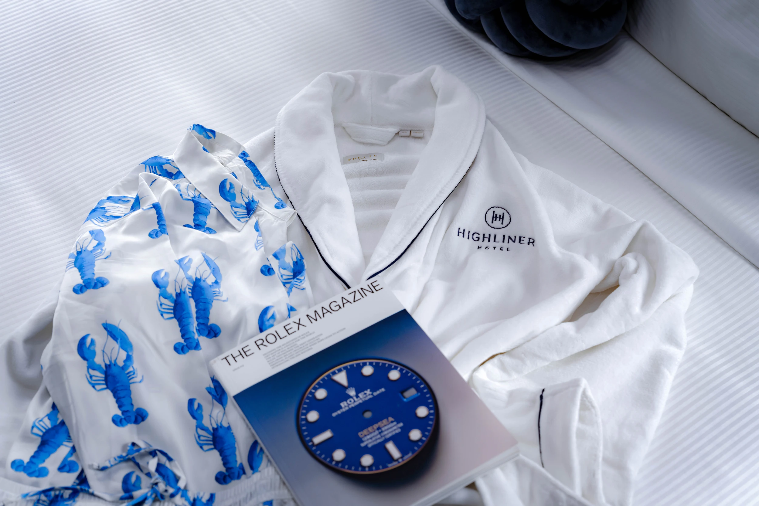 Luxury amenities detail in The Highliner boutique hotel